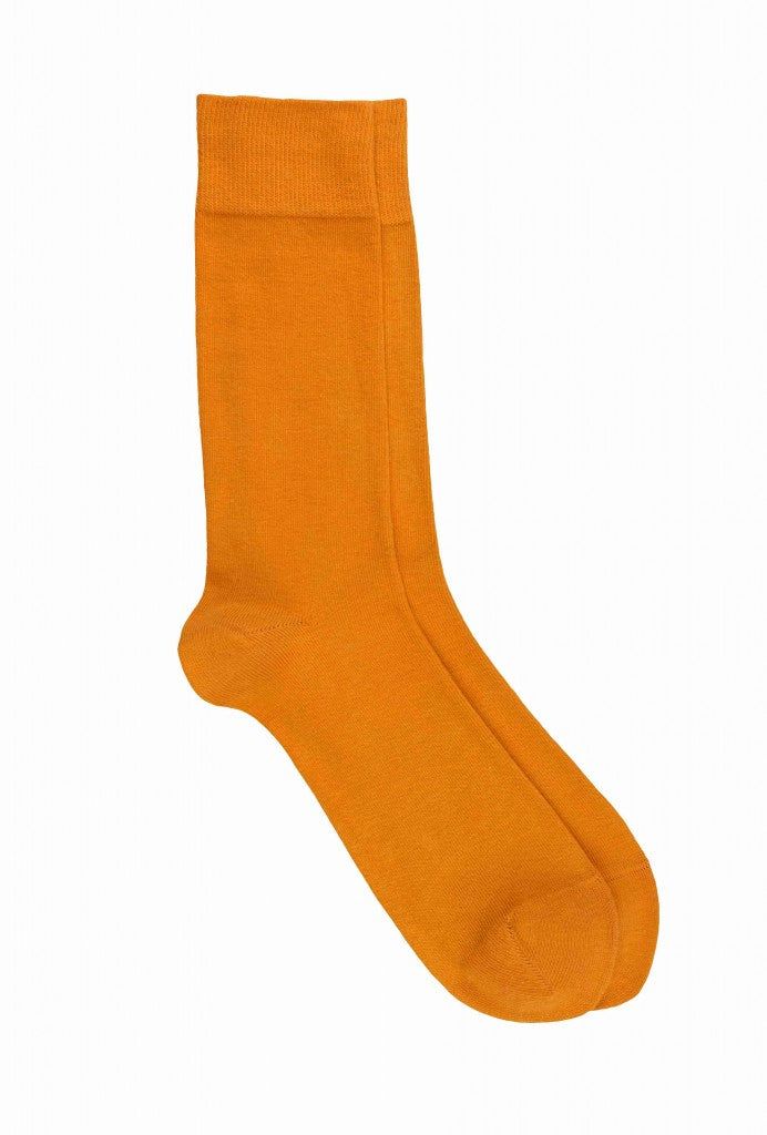 Chaussettes En Coton Pour Homme Noires Rayées Orange-Jaune 5-Pack Taille  43-46