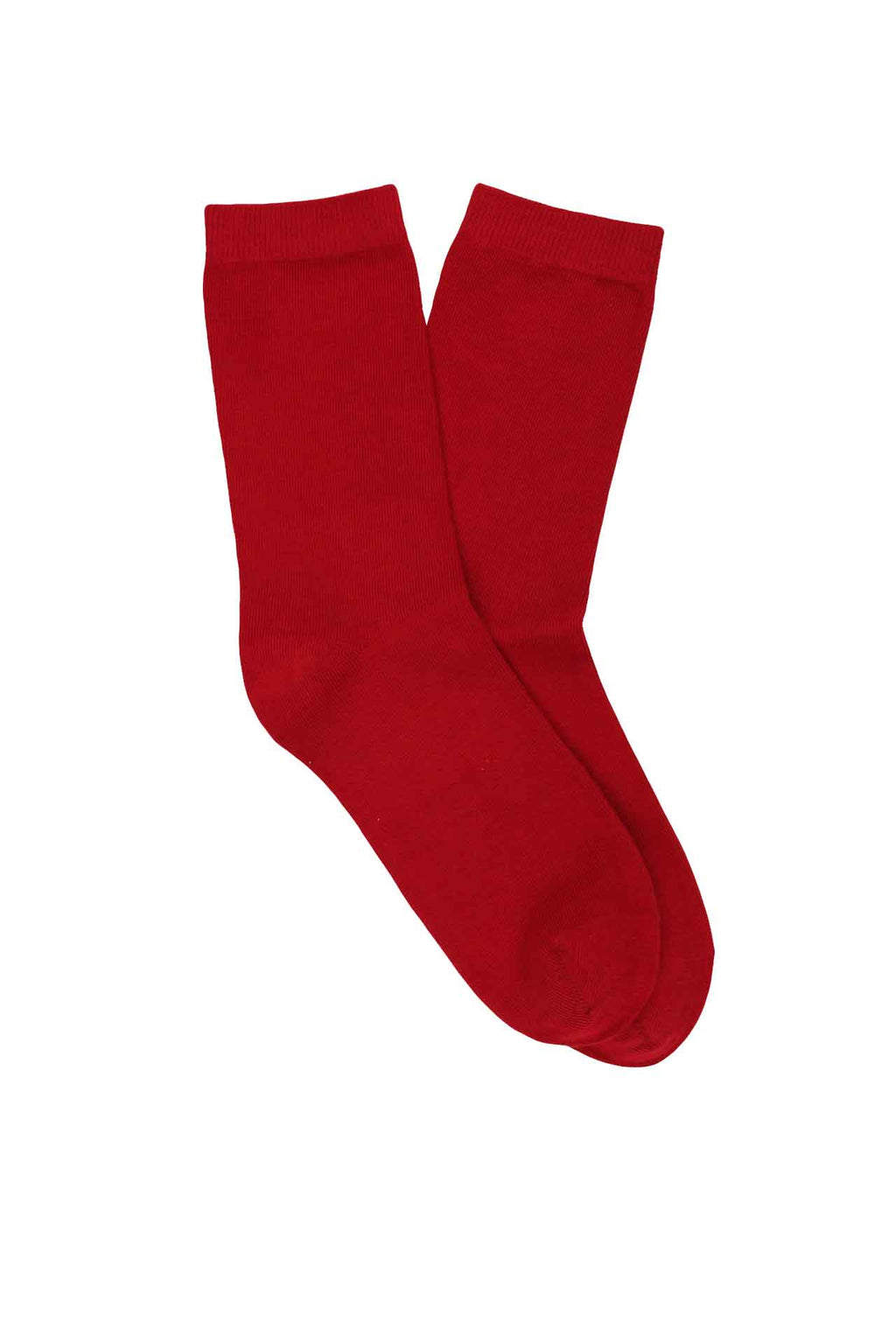 LES UNIES - CHAUSSETTES ROUGE INTENSE - COTON BIO - 36/41