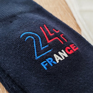 Chaussettes Bleu Nuit Avec Broderie 2024