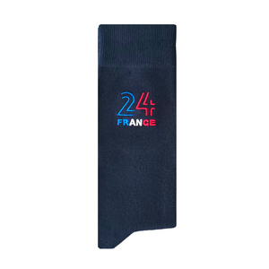 Chaussettes Bleu Nuit Avec Broderie 2024