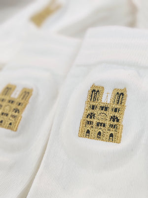 Chaussettes Brodées Notre Dame De Paris