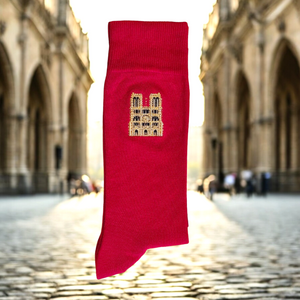 Chaussettes Brodées Notre Dame de Paris